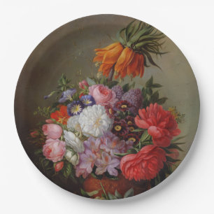 Assiettes En Carton Cornelis Johannes van Hulsteijn Vase avec Fleurs