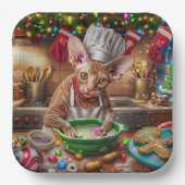 Assiettes En Carton Cornish Rex Gîtes : Noël festif (Recto)