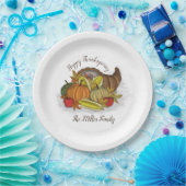 Assiettes En Carton Cornucopia de récolte (Fête)