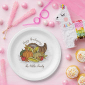 Assiettes En Carton Cornucopia de récolte (Fête)