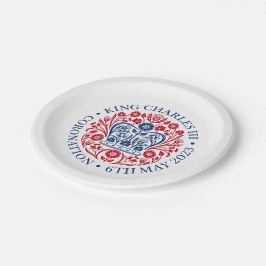 Assiettes En Carton Coronation britannique du roi III Charles (Angle)