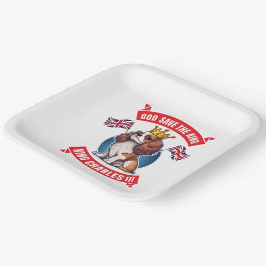 Assiettes En Carton Coronation Cavalier King Charles (Angulaire)