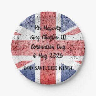 Assiettes En Carton Coronation du roi Charles III