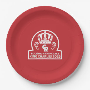 Assiettes En Carton Coronation royale anglaise du roi Charles 2023