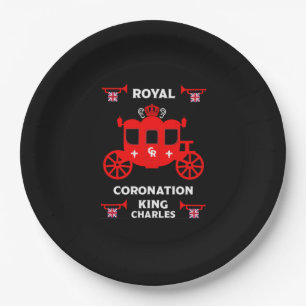 Assiettes En Carton Coronation royale roi Charles III