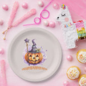 Assiettes En Carton Correctif Citrouille enchâssé (Fête)