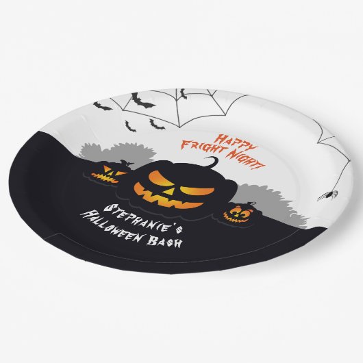 Assiettes En Carton Correctif Citrouille inactif (Angle)