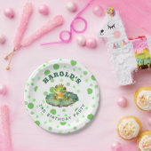 Assiettes En Carton Corte Prince Frog Green Dots fête d'anniversaire (Fête)