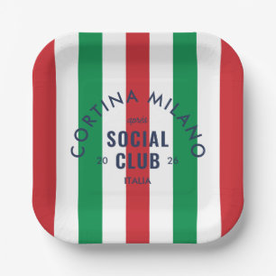 Assiettes En Carton Cortina Milano Après Social Club Italia Fête