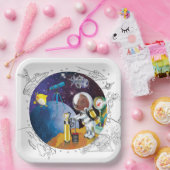 Assiettes En Carton cosmos (Fête)