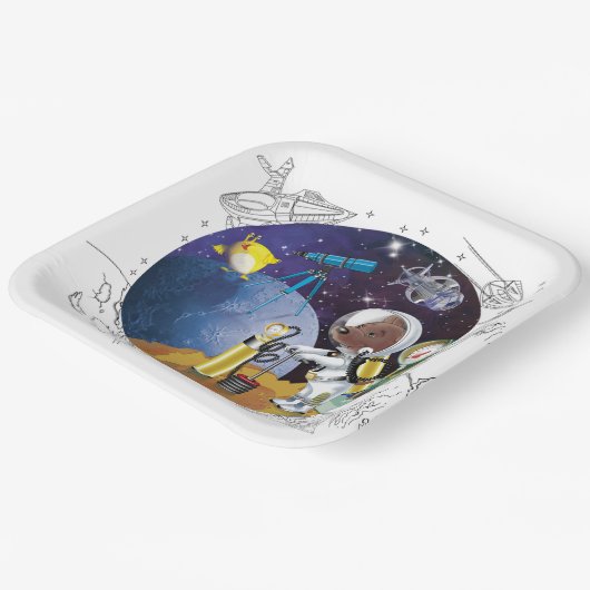 Assiettes En Carton cosmos (Angulaire)