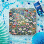 Assiettes En Carton Cosmos Garden Abstrait (Fête)