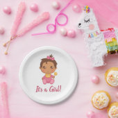 Assiettes En Carton Costume de bébé rose (Fête)