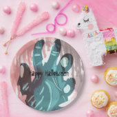 Assiettes En Carton Costume d'Halloween sanglant et Éffrayant de la fê (Fête)