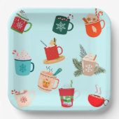 Assiettes En Carton Cosy chocolat chaud hiver chocolat festif cacao (Recto)
