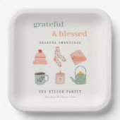 Assiettes En Carton Cosy Scandi Joyeuses Fêtes Essentiel hiver (Recto)