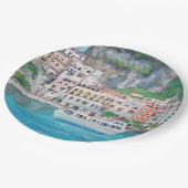 Assiettes En Carton Côte d'Amalfi - plaques à papier faites sur (Angle)