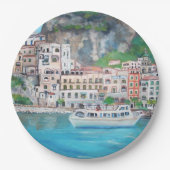 Assiettes En Carton Côte d'Amalfi - plaques à papier faites sur (Devant)