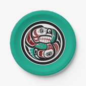 Assiettes En Carton Côte du Pacifique Nord-Ouest Otter pourchassant le (Devant)