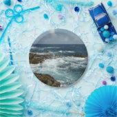 Assiettes En Carton Côte rocheuse d'Aruba et océan bleu (Fête)