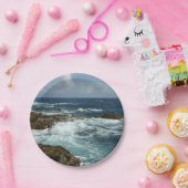 Assiettes En Carton Côte rocheuse d'Aruba et océan bleu (Fête)