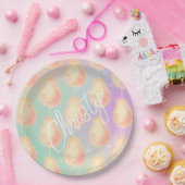 Assiettes En Carton Coton bonbon étoile poussière pêche turquoise viol (Fête)