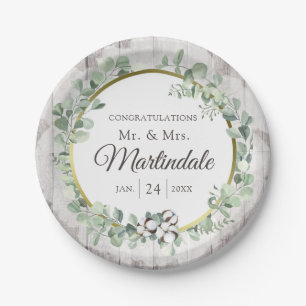 Assiettes En Carton Cotonnière de pays du sud Boll Botanique Bois rust