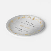 Assiettes En Carton Cottage Silver Grey Gold Noël (Angle)