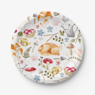 Assiettes En Carton Cottagecore esthétique Aquarelle