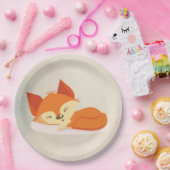 Assiettes En Carton Couchage de Fox orange mignon (Fête)