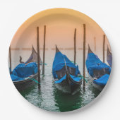 Assiettes En Carton Coucher de soleil à Venise (Devant)