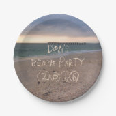Assiettes En Carton Coucher de soleil de l'île de Gasparilla (Devant)