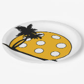 Assiettes En Carton Coucher de soleil de Pickleball Beach (Angle)