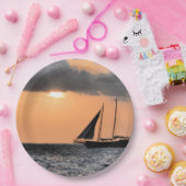 Assiettes En Carton Coucher de soleil des îles Caïmans (Fête)