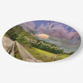 Assiettes En Carton Coucher de soleil du marais de mer (Angle)