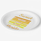 Assiettes En Carton Coucher de soleil mignon en Floride (Angle)