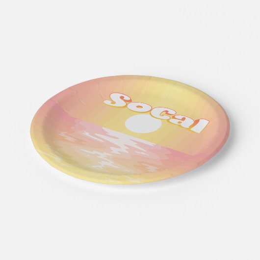 Assiettes En Carton Coucher de soleil SoCal (Angle)