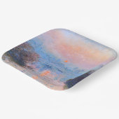 Assiettes En Carton Coucher de soleil sur la Seine Claude Monet (Angulaire)