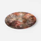 Assiettes En Carton Couches de cristaux avec teinte rustique (Angle)