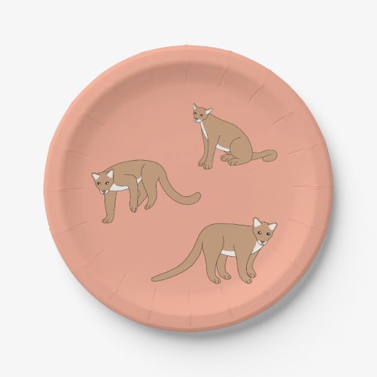 Assiettes En Carton Cougar (Devant)