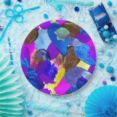 Assiettes En Carton Couleur 4 (Fête)