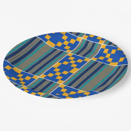 Assiettes En Carton Couleur africain (Angle)