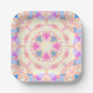 Assiettes En Carton Couleur arc-en-ciel d'Halloween bleu rose doux