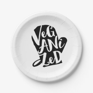 Assiettes En Carton Couleur Arrière - plan végétal veganisé