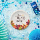 Assiettes En Carton Couleur de l'automne | Thanksgiving (Fête)