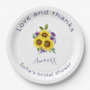 Assiettes En Carton Couleur de tournesol fleur sauvage jaune