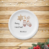 Assiettes En Carton Couleur d'eau douce Pays Illustrations rustiques