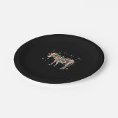 Assiettes En Carton Couleur des lumières de Noël de l'âne  | Cadeau Pè (Angle)