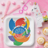 Assiettes En Carton Couleur du monde (Fête)