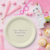 Assiettes En Carton couleur écru personnalisée - élégant (Fête)